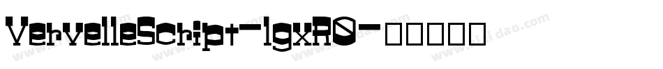 VervelleScript-lgxR0字体转换