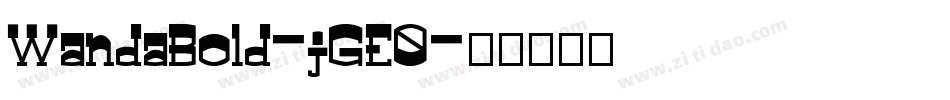 WandaBold-jGE0字体转换