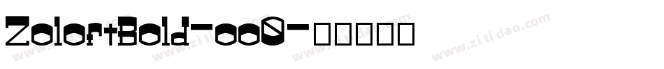 ZoloftBold-oo0字体转换