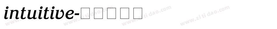 intuitive字体转换