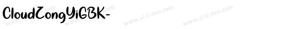 CloudZongYiGBK字体转换