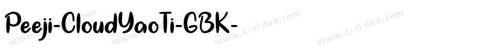 Peeji-CloudYaoTi-GBK字体转换