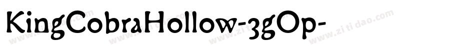 KingCobraHollow-3gOp字体转换