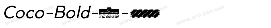 Coco-Bold-9字体转换