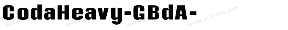 CodaHeavy-GBdA字体转换
