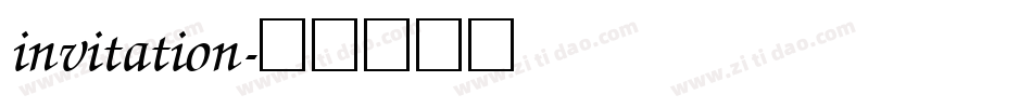invitation字体转换
