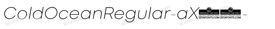 ColdOceanRegular-aX99字体转换