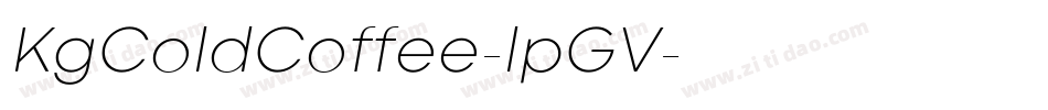 KgColdCoffee-lpGV字体转换