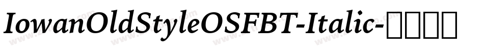 IowanOldStyleOSFBT-Italic字体转换