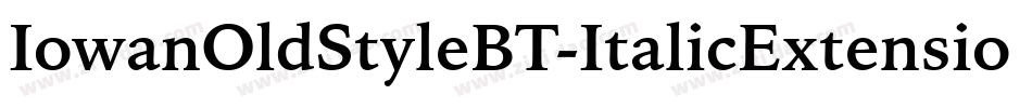 IowanOldStyleBT-ItalicExtension字体转换