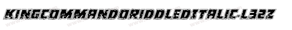KingCommandoRiddledItalic-l32Z字体转换