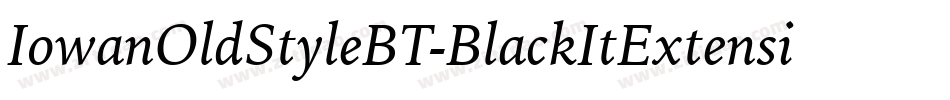 IowanOldStyleBT-BlackItExtension字体转换