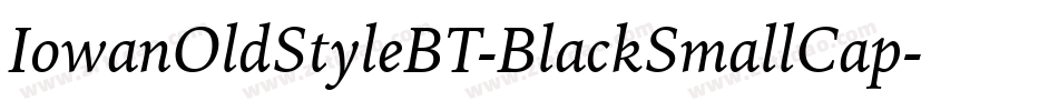 IowanOldStyleBT-BlackSmallCap字体转换