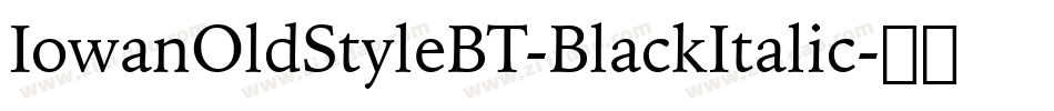 IowanOldStyleBT-BlackItalic字体转换