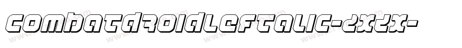 CombatDroidLeftalic-2xZX字体转换