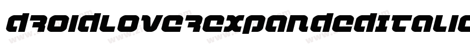 DroidLoverExpandedItalic-R6Al字体转换