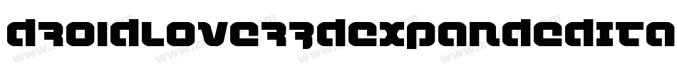 DroidLover3DExpandedItalic-rB89字体转换