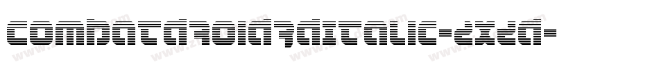 CombatDroid3DItalic-2xZd字体转换