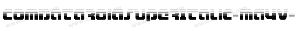 CombatDroidSuperItalic-md4v字体转换