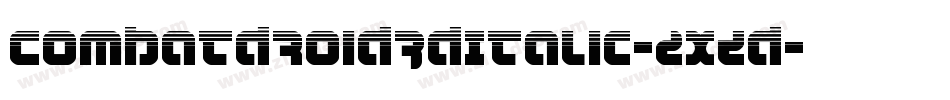 CombatDroid3DItalic-2xZd字体转换
