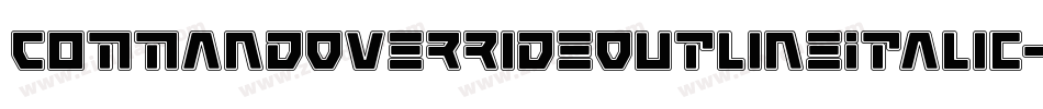 CommandOverrideOutlineItalic-v9D4字体转换