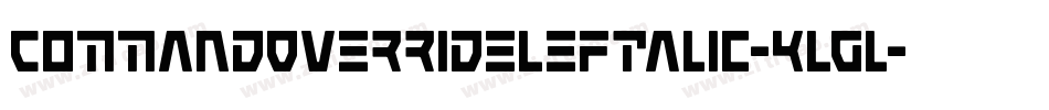 CommandOverrideLeftalic-KLgl字体转换