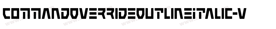 CommandOverrideOutlineItalic-v9D4字体转换
