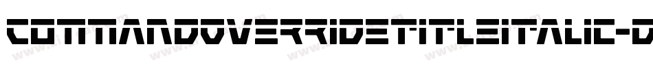 CommandOverrideTitleItalic-dRmx字体转换