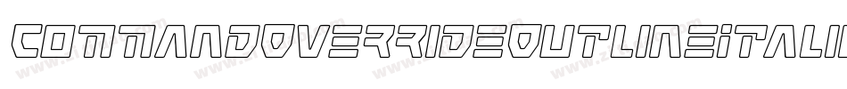 CommandOverrideOutlineItalic-v9D4字体转换