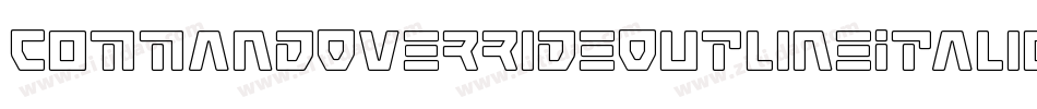 CommandOverrideOutlineItalic-v9D4字体转换