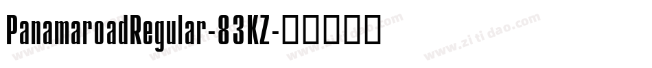 PanamaroadRegular-83KZ字体转换