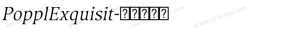 PopplExquisit字体转换