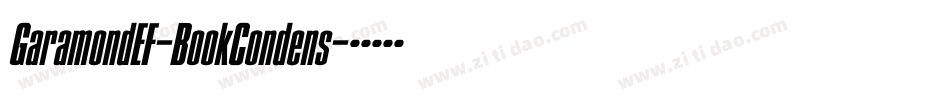 GaramondEF-BookCondens字体转换