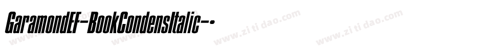 GaramondEF-BookCondensItalic字体转换