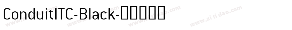ConduitITC-Black字体转换