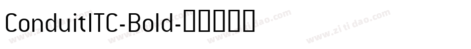 ConduitITC-Bold字体转换