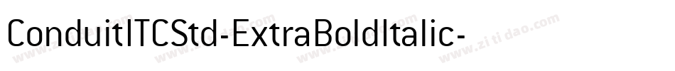 ConduitITCStd-ExtraBoldItalic字体转换