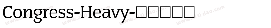 Congress-Heavy字体转换