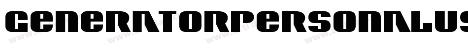 GeneratorPersonalUse-RpK2W字体转换