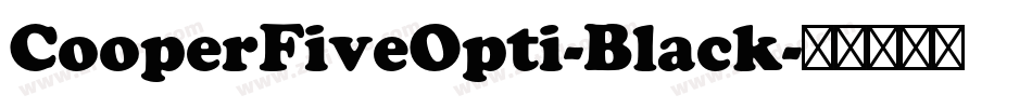 CooperFiveOpti-Black字体转换