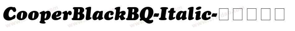 CooperBlackBQ-Italic字体转换