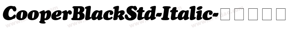 CooperBlackStd-Italic字体转换