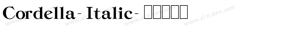 Cordella-Italic字体转换