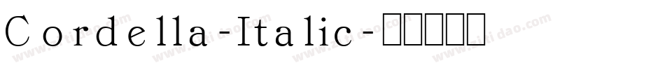 Cordella-Italic字体转换