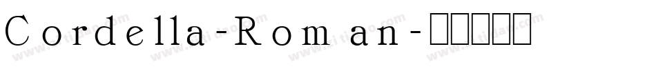 Cordella-Roman字体转换