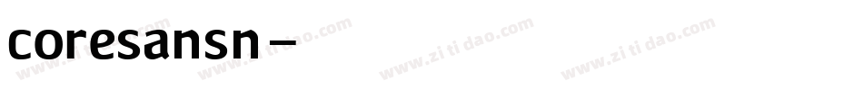 coresansn字体转换
