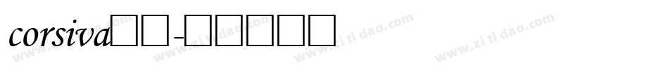 corsiva字体字体转换