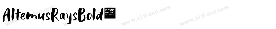 AltemusRaysBold字体转换