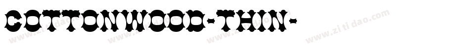 Cottonwood-Thin字体转换