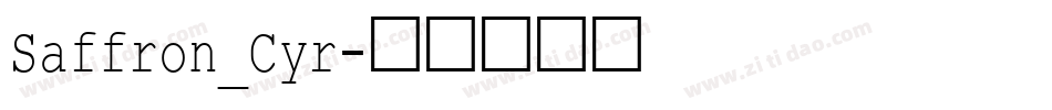 Saffron_Cyr字体转换